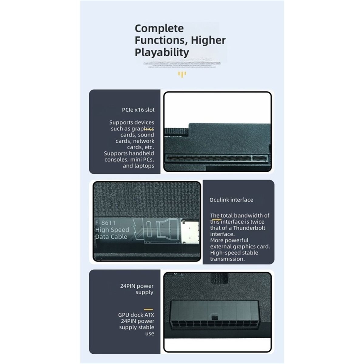 Laptop Oculink EGPU Dock PCIe  - Oculink Egpu Dock Graphics Card 评论和价格